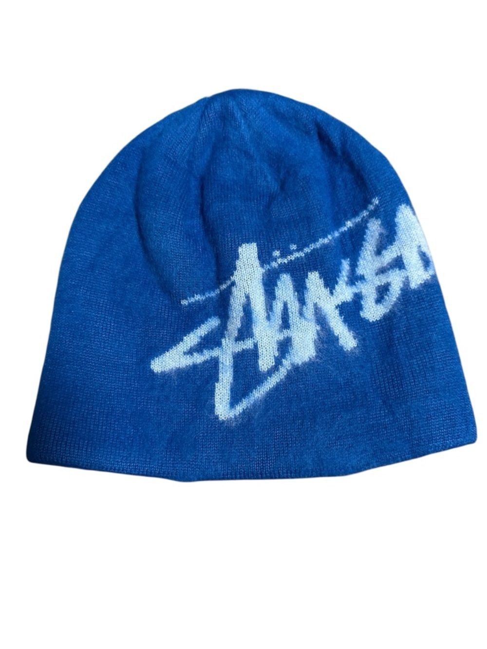Stussy Royal Blue Script Logo Beanie OS Streetwear Knit Hat